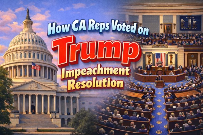 See How Each California House Member Voted on Trump Impeachment Resolution (H. Res. 939)