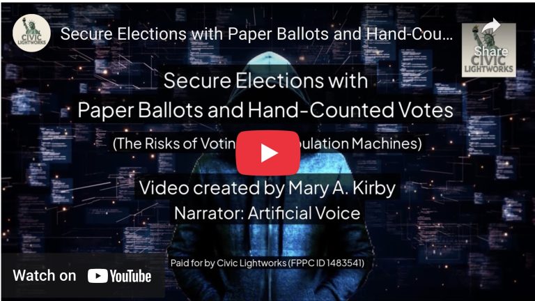 Support Paper Ballots and Hand Count Votes