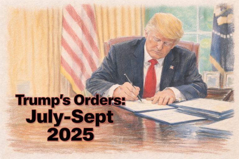 Trump’s Orders: July-Sept 2025